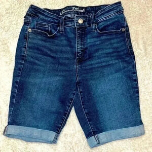 Universal Thread Denim Jean High Rise Bermuda Shorts Size 6